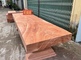 bàn ghế ăn nguyên khối gỗ hương đá