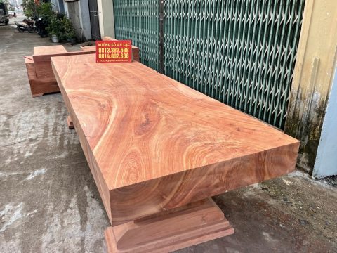 bàn ghế ăn nguyên khối gỗ hương đá