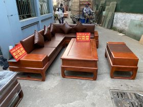 Sofa phòng khách 5 món gỗ hương đá