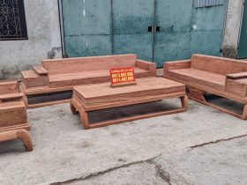 Sofa phòng khách hiện đại gỗ hương đá hàng vân veo siêu vip
