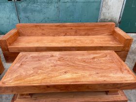 Sofa chữ H gỗ hương đá