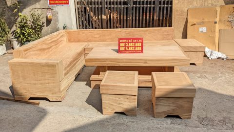 Sofa góc gỗ gõ đỏ siêu đẹp hàng đóng hộp giả nguyên khối