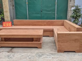 sofa gỗ nguyên khối gỗ hương đá