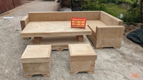 mộc bộ Sofa nguyên khối góc chữ L