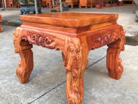đôn ngồi bộ bàn ghế hoàng gia gỗ hương đá