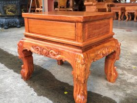 đôn kẹp bộ bàn ghế hoàng gia gỗ hương đá