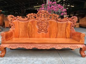 đoản dài bộ bàn ghế hoàng gia gỗ hương đá