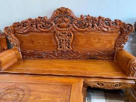 bàn ghế dài hoàng gia gỗ hương
