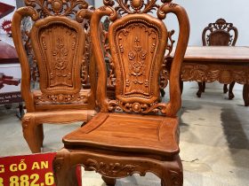 ghế ăn louis hồng hạt gỗ hương