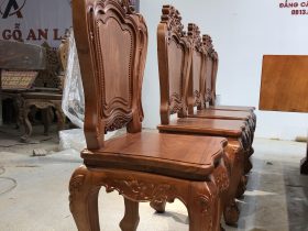 Mẫu ghế Louis không tay 54 cột tựa và chương dày 5cm