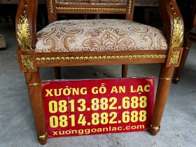 ghế ăn gỗ gõ đỏ dát vàng