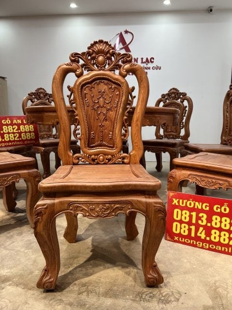 ghế ăn hồng hạt đục lan tây vip