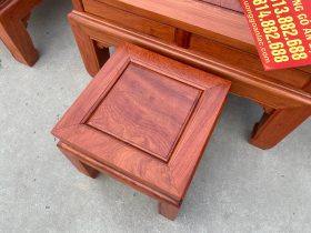 đôn ngồi bộ âu á cuốn thư gỗ hương đá