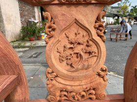 Ban ghe Minh Quoc voi go huong da duc tay vip 11