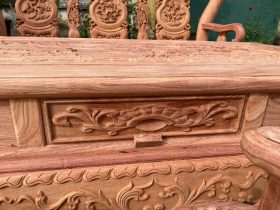 bàn ghế minh quốc đào gỗ hương đá