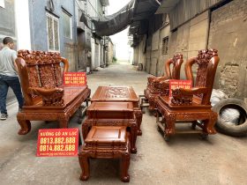 Bộ Minh Quốc Voi Chiến Tay 12 6 món Gỗ Hương Đá