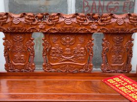 bàn ghế gỗ hương đá đục voi chiến