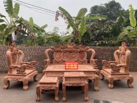 Bộ Nghê Đỉnh Phượng Hoá gỗ Hương Đá
