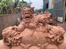 bàn ghế minh quốc nghê gỗ hương đá