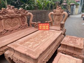 bàn ghế minh quốc nghê gỗ hương đá