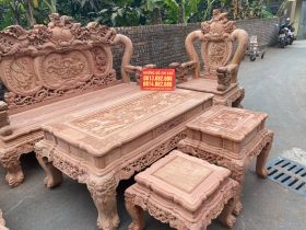 bàn ghế minh quốc nghê gỗ hương đá cao cấp