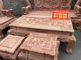 bàn ghế minh quốc nghê gỗ hương đá