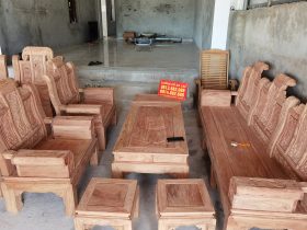 Bộ âu á cuốn thư vách đục tứ quý gỗ hương đá