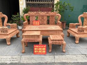 Bộ bàn ghế minh quốc voi gỗ hương đá