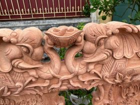 Bo ban ghe minh quoc voi duc tay go huong da 11