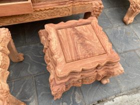 đôn ngồi bộ bàn ghế minh quốc voi gỗ hương đá