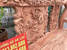 Bo ban ghe minh quoc voi duc tay go huong da 4