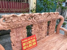 đoản dài bộ minh quốc voi chương liền gỗ hương đá