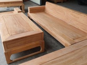 Bộ bàn ghế sofa góc gỗ gõ đỏ