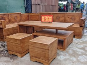 sofa gỗ gõ đỏ