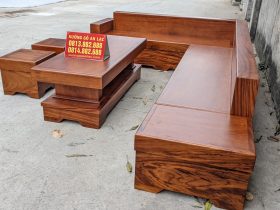 sofa gỗ dạng góc chữ L