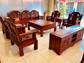 bàn ghế như ý gỗ hương