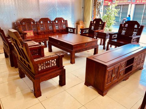 bàn ghế như ý gỗ hương