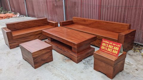 sofa gỗ đóng hộp mẫu chữ L