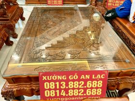 bàn trà bộ minh quốc gỗ hương đá