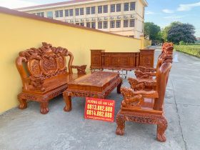 Combo nội thất phòng khách gỗ hương đá