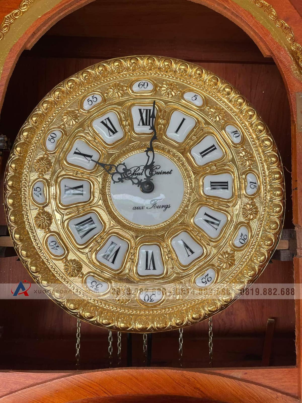 Đồng hồ mẫu tứ trụ gỗ hương đá cao 2m7 máy cơ Đức 80 siêu vip (anh Tấn, Hà Nội) 9 đồng hồ cơ nhập khẩu từ Đức