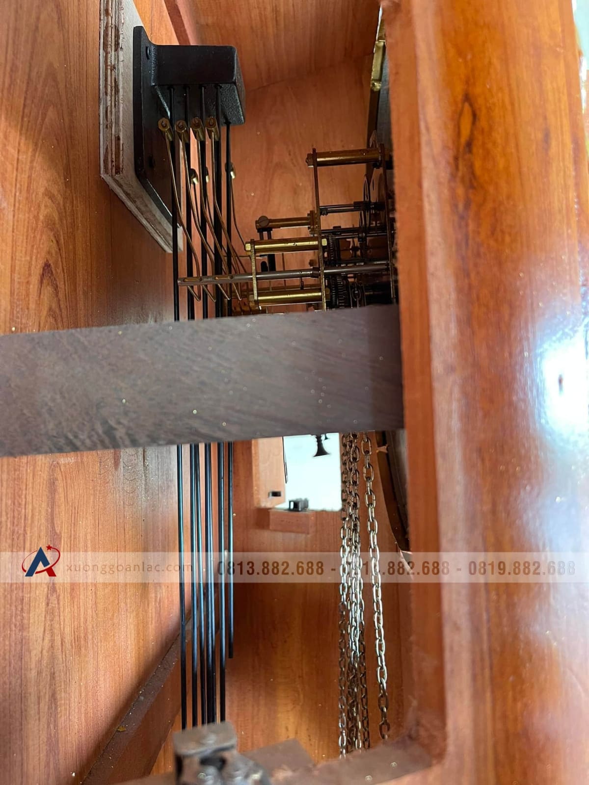 Đồng hồ mẫu tứ trụ gỗ hương đá cao 2m7 máy cơ Đức 80 siêu vip (anh Tấn, Hà Nội) 10 đồng hồ tứ trụ máy cơ