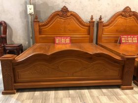 giường ngủ tân cổ điển gỗ gõ đỏ