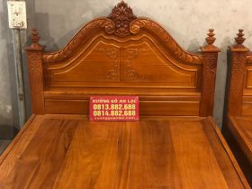 giường ngủ tân cổ điển gỗ gõ đỏ