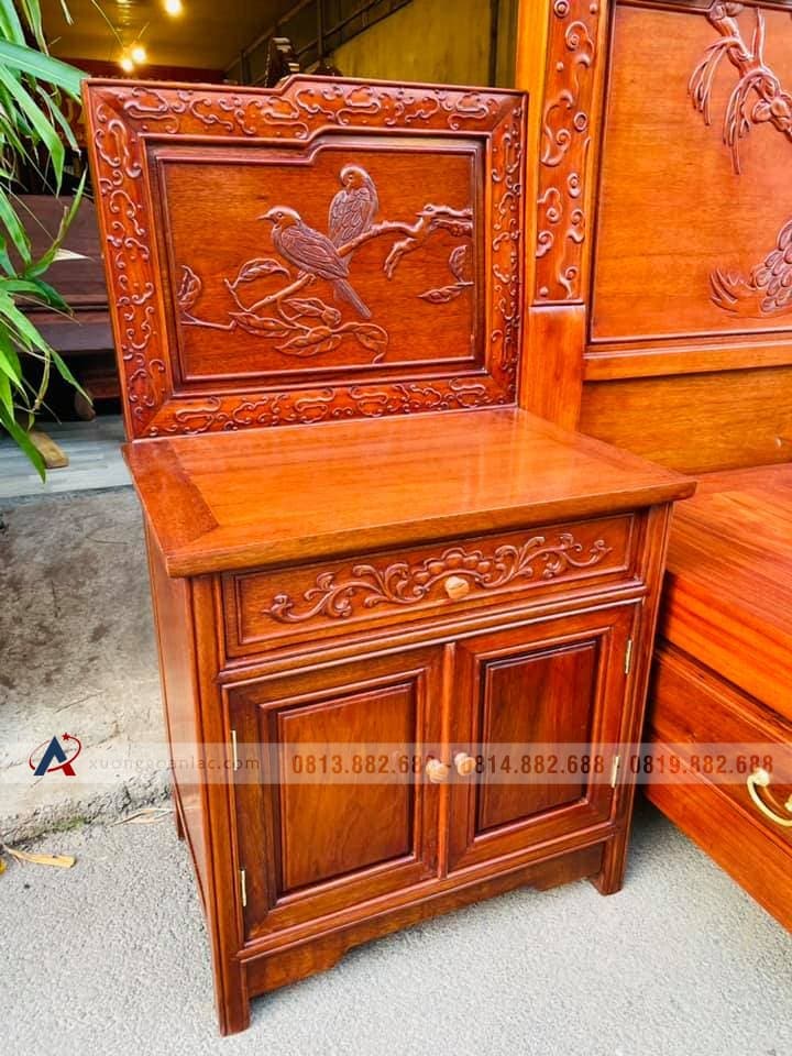 Bàn giao giường phu thê viên mãn gỗ gõ đỏ 1m8x2m 10 Mẫu giường phu thê viên mãn gỗ gõ đỏ 1m8x2m