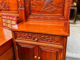 Bàn giao giường phu thê viên mãn gỗ gõ đỏ 1m8x2m 21 Mẫu giường phu thê viên mãn