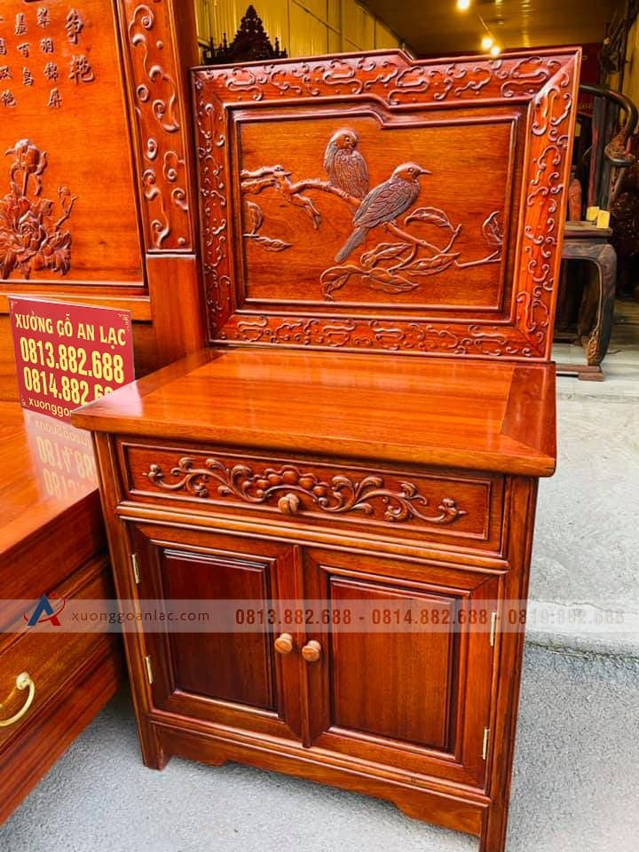 Bàn giao giường phu thê viên mãn gỗ gõ đỏ 1m8x2m 11 Mẫu giường phu thê viên mãn