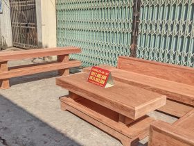 Combo sofa góc và kệ ti vi đóng hộp