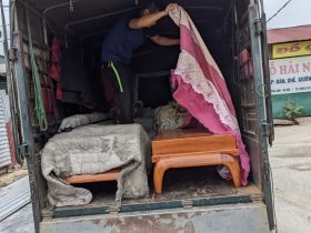 bộ sofa gỗ gõ đỏ đóng hộp