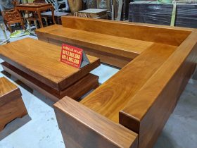 sofa gó chữ L gỗ hương đá